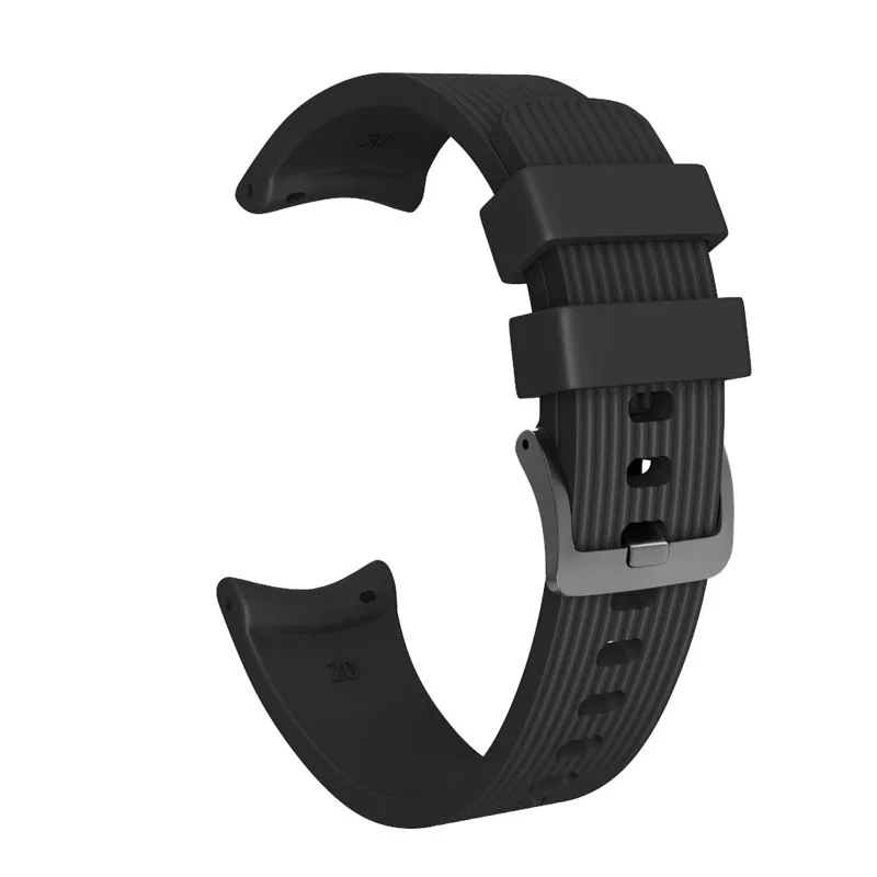 Quick Release силиконовый ремешок на запястье Замена для Pebble Time круглые часы 20 мм JFlyer - Цвет: Черный