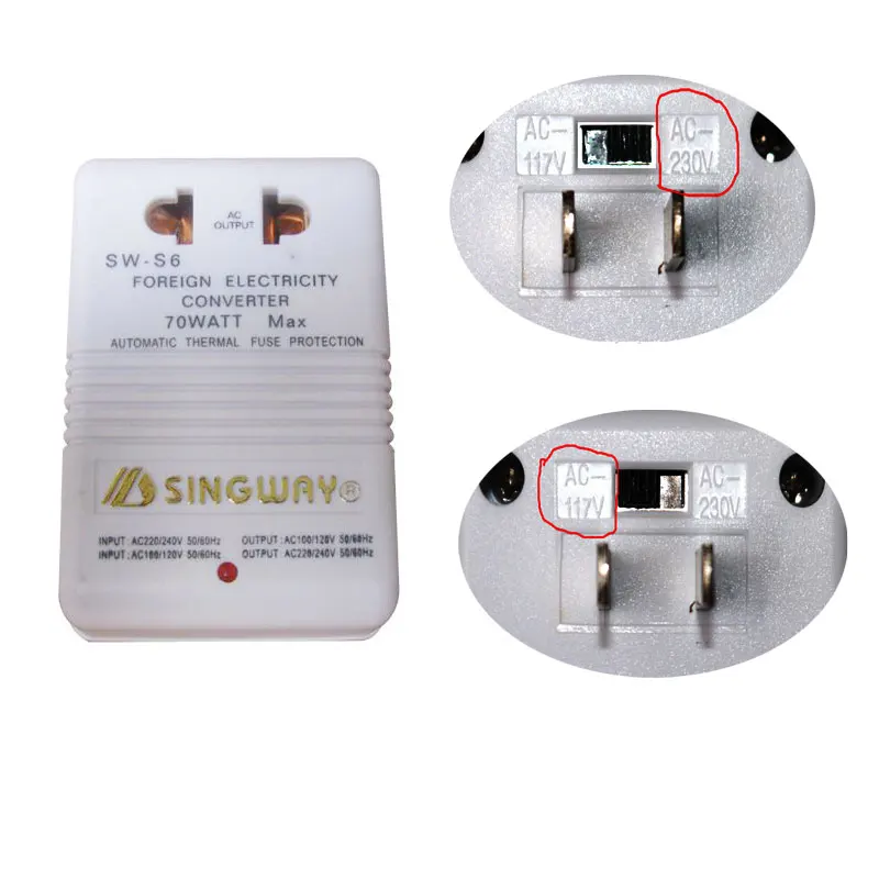 New Charger professional convert 220V To 110V Step Up/Down Dual Voltage 110 to 220 Converter Transformer Travel Adapter Switch