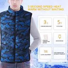 Открытый Осень и зима умный электрический нагревательный USB жилет Мужская зимняя одежда для рыбалки быстрый нагрев термостат