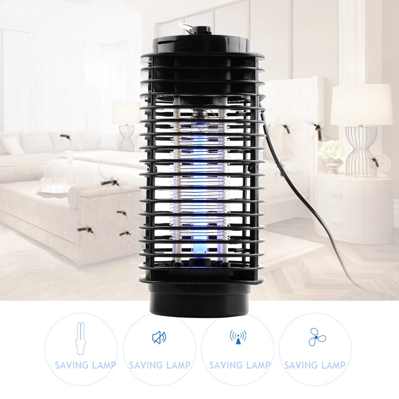 

Portable Mini Night Light Insect Electric Mosquito Fly Bug Insect Killer Practical Trap Lamp Black Home Safe Anti Mosquito