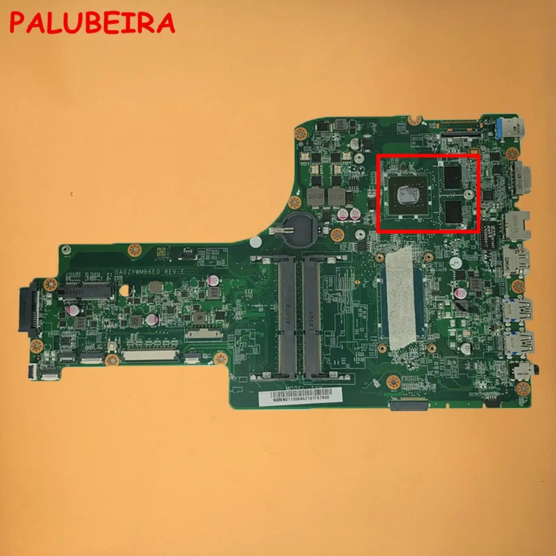 

PALUBEIRA Laptop motherboard NB.MNW11.002 For acer aspire E5-771G E5-771 motherboard DA0ZYWMB6E0 REV:E WITH CPU 100% Fully Test