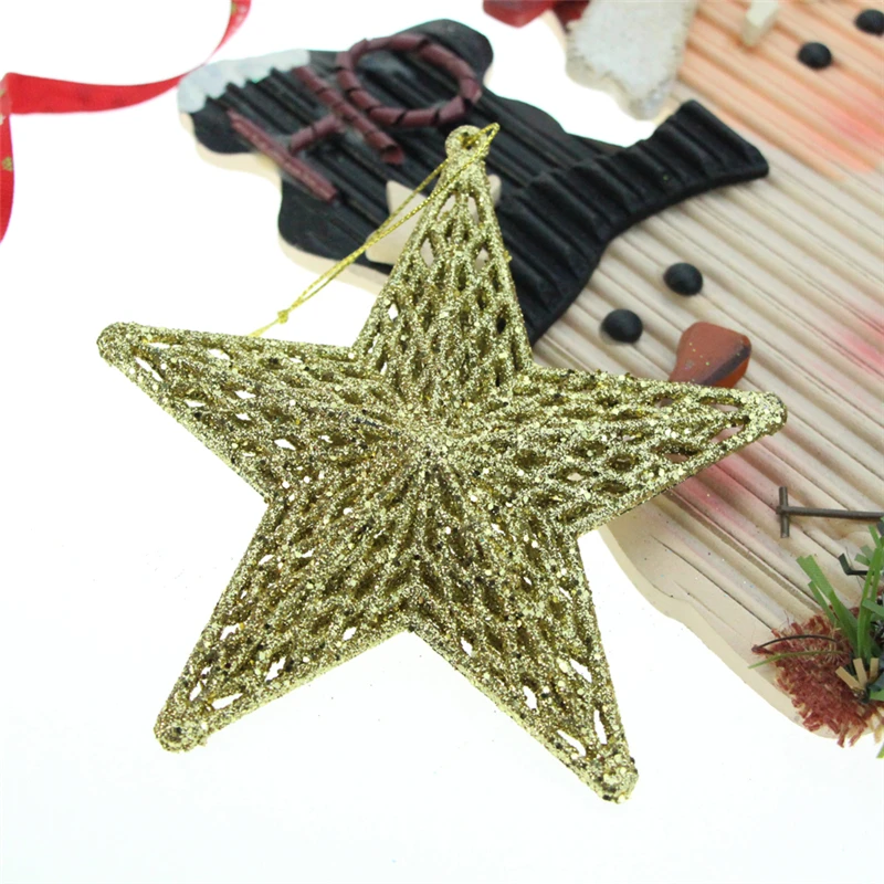 AHYONNIEX золотой порошок трехмерные звезды Рождественское украшение Рождественская елка подарок украшения DIY вечерние аксессуары для производства