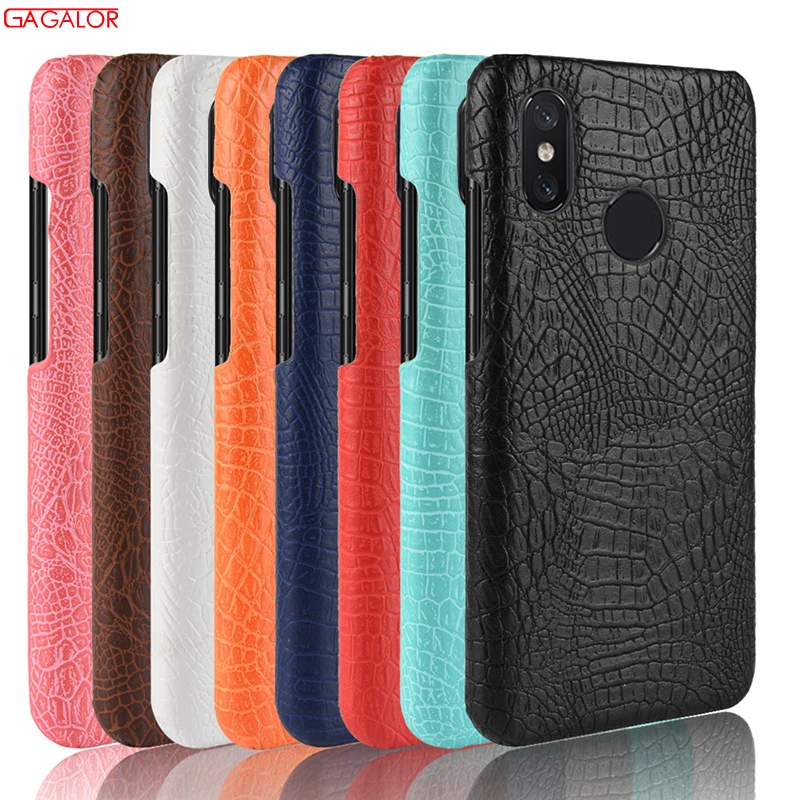 For Case On Xiaomi Mi8 Cases Coque Mi 8 Cover Xiomi SE Crocodile Pattern Leather PC Hybrid Hard Back Protective |