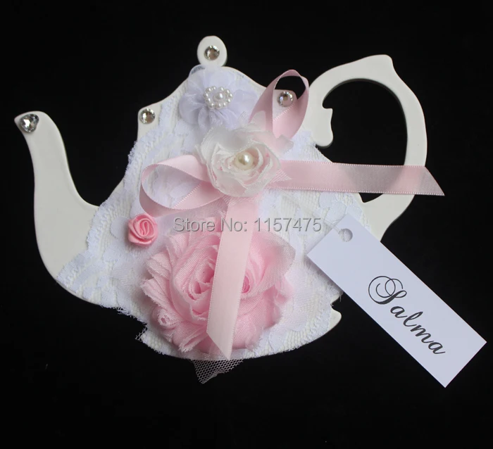 HI1019-22 Special Kitchen Tea Invites with White and Pink Decorations