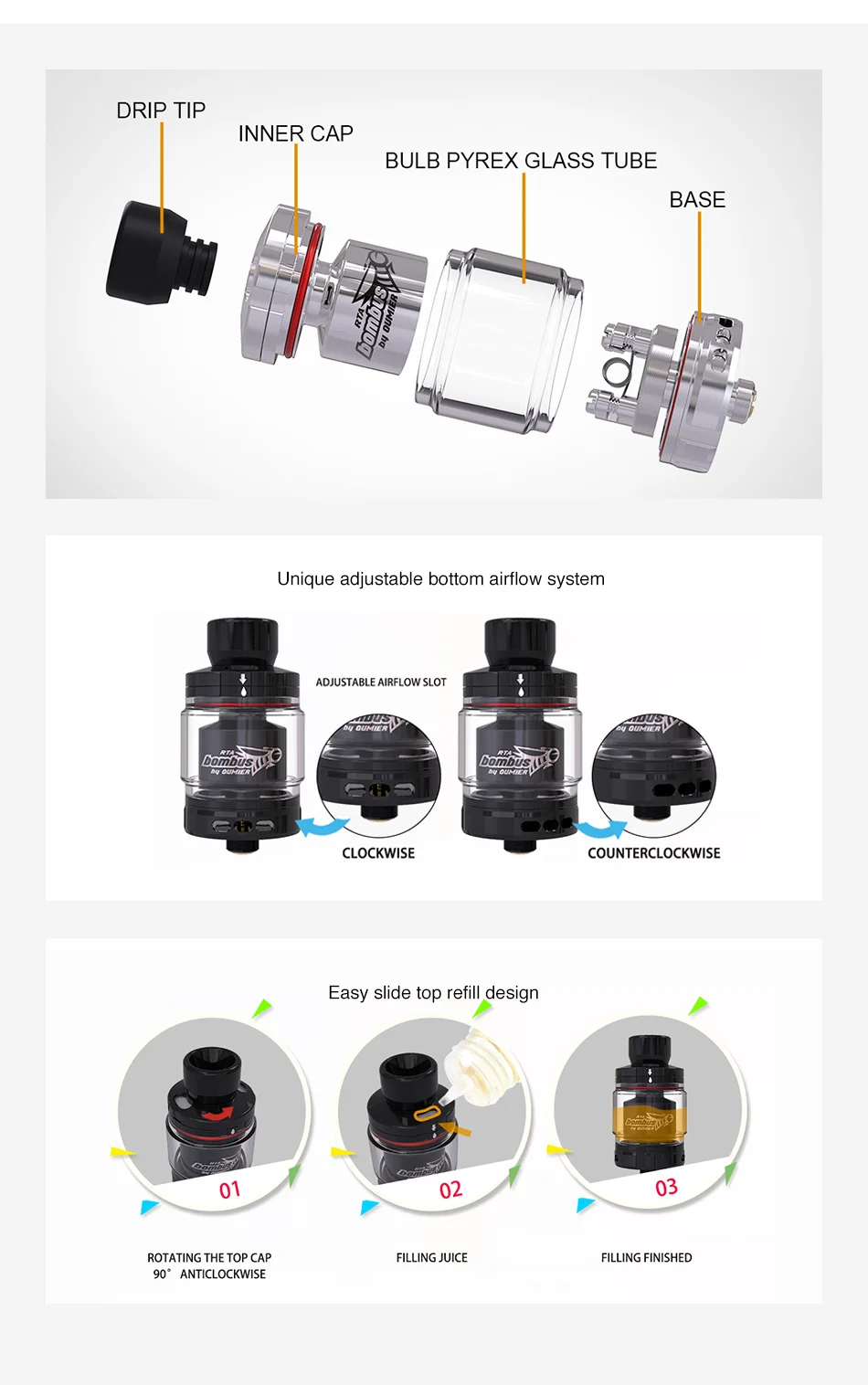 OUMIER Bombus RTA 2ml 3.5ml
