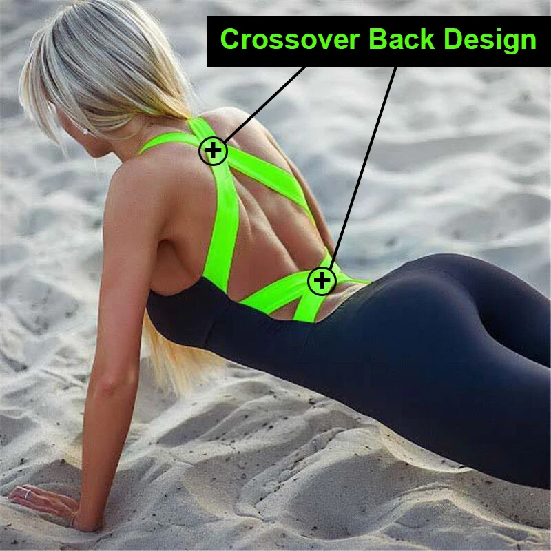 

Backless Sport Suit gym suit Sport Clothing Workout Tracksuit Running Tight Dance Sportswear Yoga women set