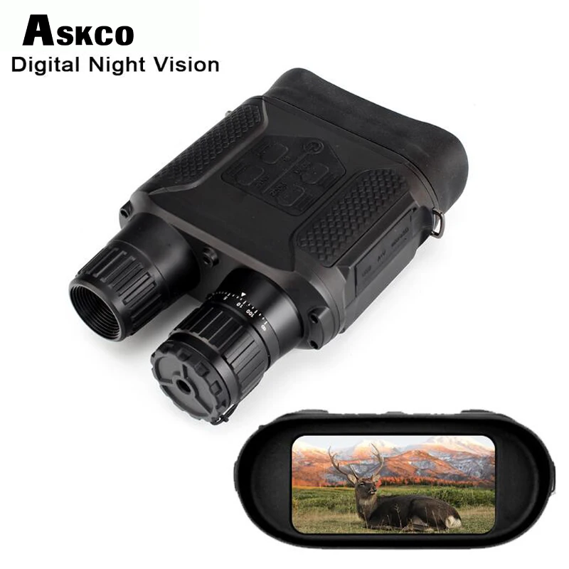 Askco 7X31 Digital Night Visions Binoculars Hunting Night Vision Built-in IR Illuminator Photo Video Recorder 2 Inch TFT Display Askco 7X31 Digital Night Visions Binoculars Hunting Night Vision Built-in IR Illuminator Photo Video Recorder 2 Inch TFT Display