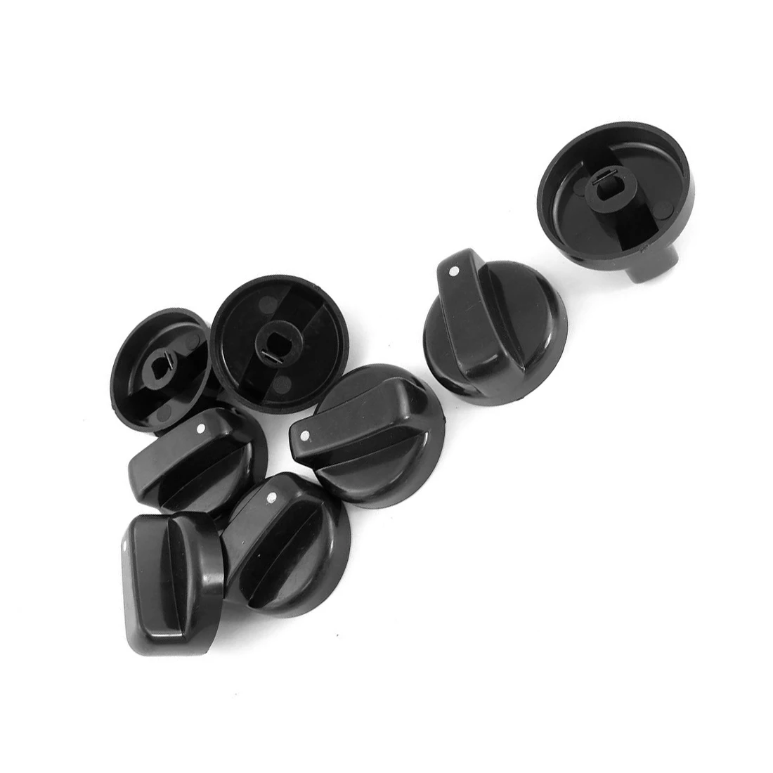 SDFC-черный 8 мм отверстие для газовой плиты, духовки пластиковая панель кнопок с помощью регулирующей кнопки 8 штук