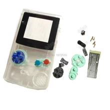 Прозрачный цвет игры полный корпус оболочки крышка для Gameboy цвет Nintendo dogbc мальчик консоли оболочки Чехол w/Токопроводящая Резина подарки для мальчиков