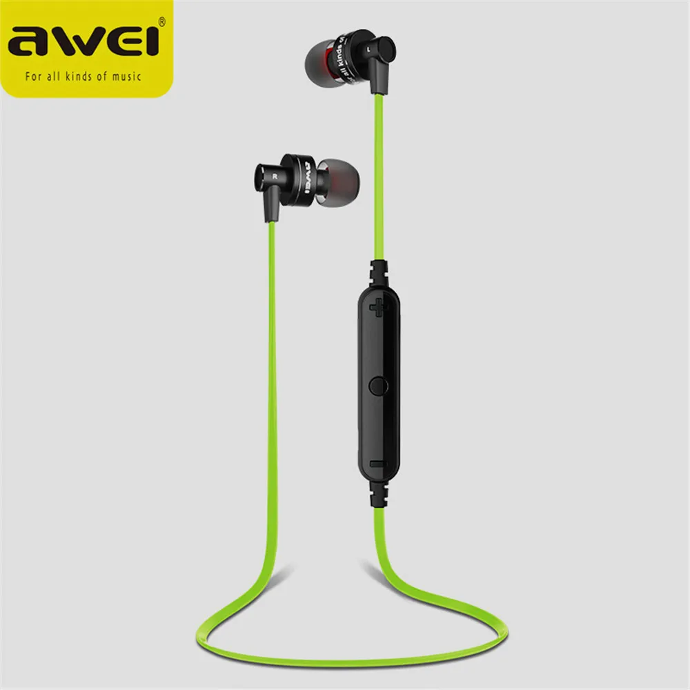  AWEI A990BL Wireless Bluetooth Sport Earphone ear buds Headset Stereo earphones For iPhone 6 Sumsang S7 xiaomi HTC iPod  