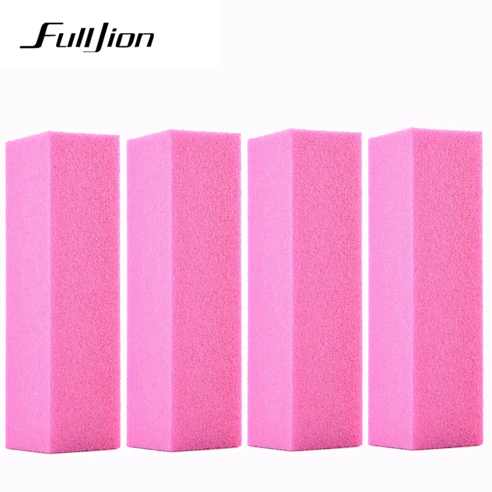 Fulljion 4 шт. розовый форме пилочка для ногтей Полировщики uv гель Лаки шлифовки