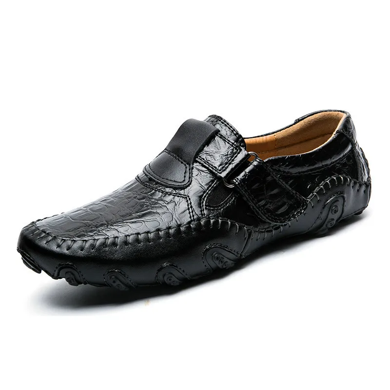 

MinanSer Genuine Leather Men Casual Shoes Luxury Brand 2019 Men Loafers Fashion Breathable Driving Shoes Slip On Comfy Moccasins