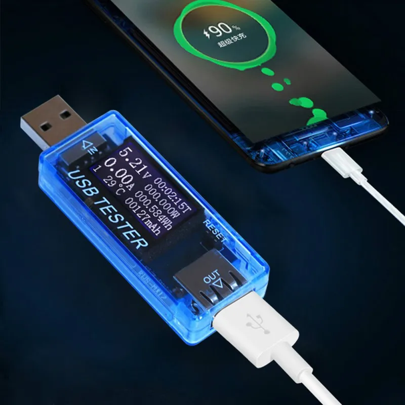 

USB Tester Current Voltage Digital Dispay Charger Capacity Doctor Quick Charge Power Bank Meter Voltmeter 4V-30V 0-5A