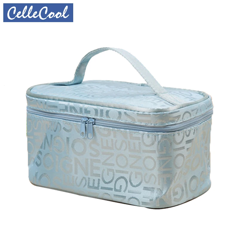 الأزياء إلكتروني حقيبة مستحضرات تجميل التجميل حقيبة النساء مربع حقيبة يد للسفر أدوات الزينة المنظم الصلبة عالية قدرة أكياس الفتيات CC011