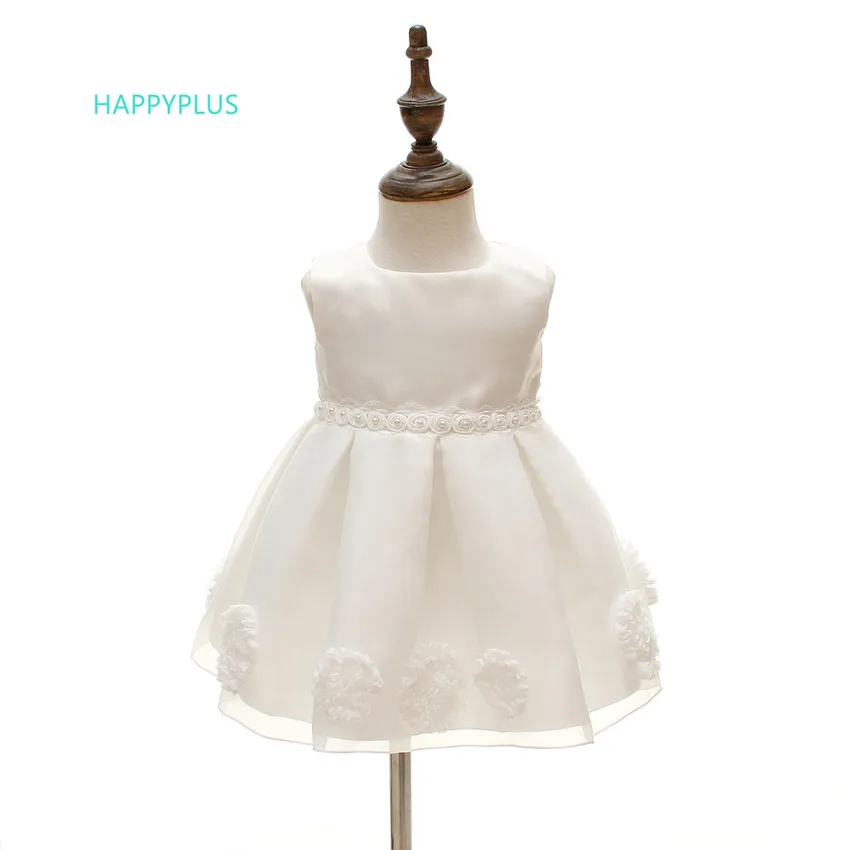 

HAPPYPLUS Beige 1st 2nd Birthday Dress for Baby Girl Christening Child Floral Princess Baby Girl Dress Party and Wedding Christm