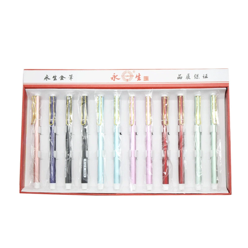

7 Colors Stationery Wing Sung Luxury Metla Gift Pen 0.38mm Extra Fine Nib Fountain Pen Student Ink Pens Christmas Gift