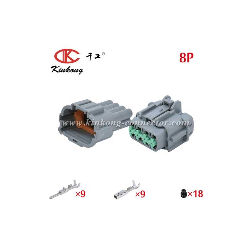 Оптический Кливер Sumitomo 1 комплект 6188-0738 6918-1780 6185-1179 8 pin лезвие мужского и женского пола Nissan 240sx 95-98 серый рычаги стеклоочистителя шасси усилителя разъемы - Цвет: 10set Male andFemale