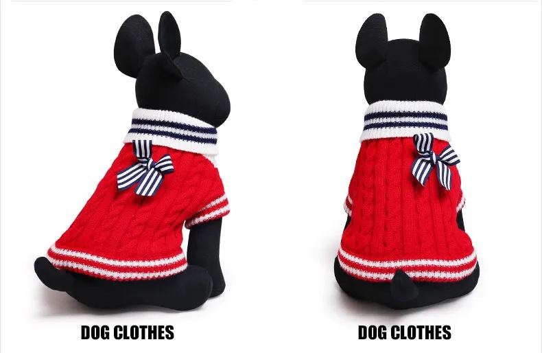 Модная Удобная Милая Одежда для собак из волокна, зимний теплый вязаный свитер для собак для чихуахуа, 3 цвета, размер XXS-L