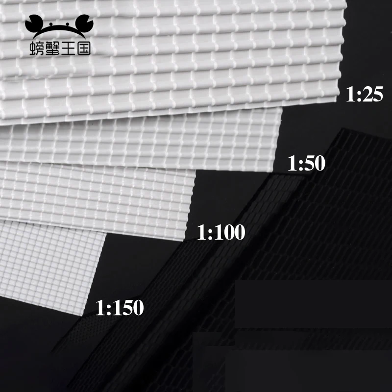 

ABS Plastic Styrene Roof Tiles Sheet 270mm x 270mm White Architectual Model making sand table material