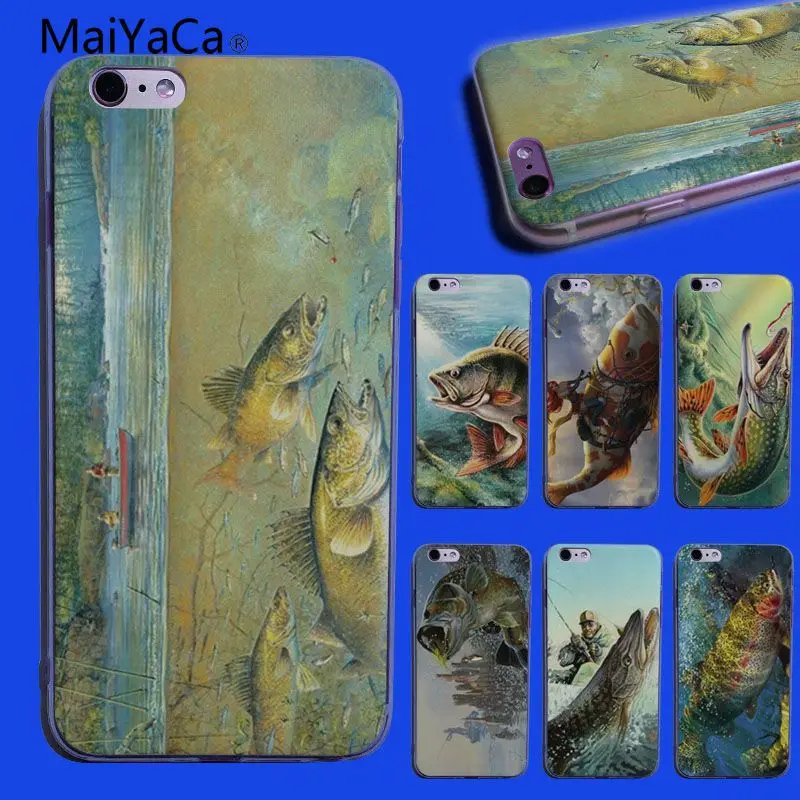 

MaiYaCa Fishing Lake Sunset Coque Shell Phone Case For iphone X XS XR XSMax 8 8plus 7 7plus 6 6s Scrab Silicone fProtective case
