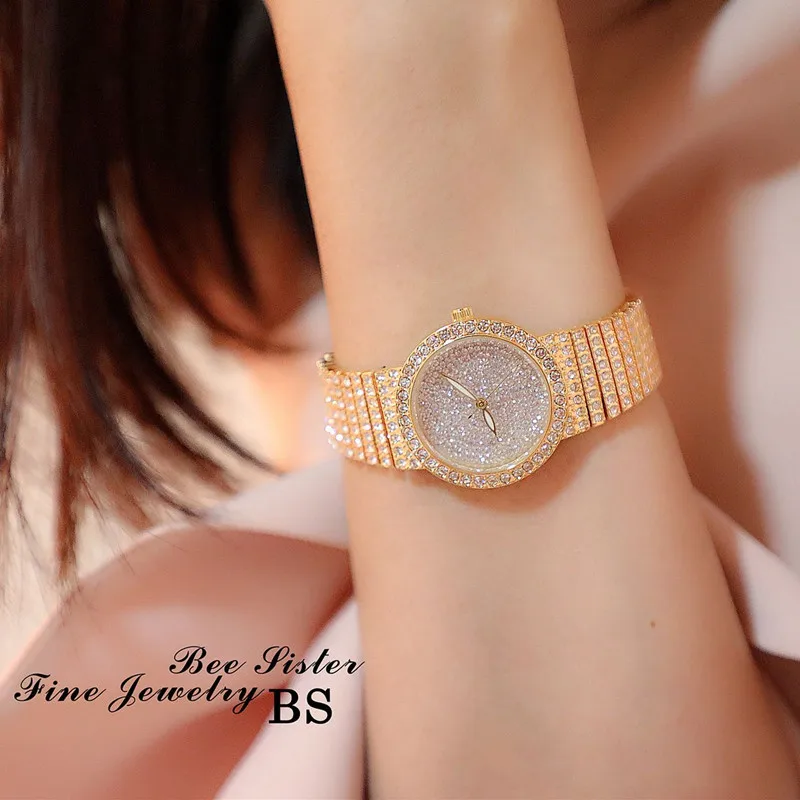 

Luxury Women Watches Diamond Full Rhinestone Elegant Dress Quartz Watch Fashion Ladies Wristwatches Relogios Femininos Clocks