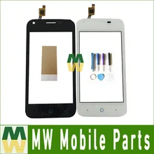 1 PC/Lot Noir Blanc Couleur de Haute Qualité pour ZTE Lame L110 Écran Tactile Digitizer Écran Tactile Avec Outil et Bande