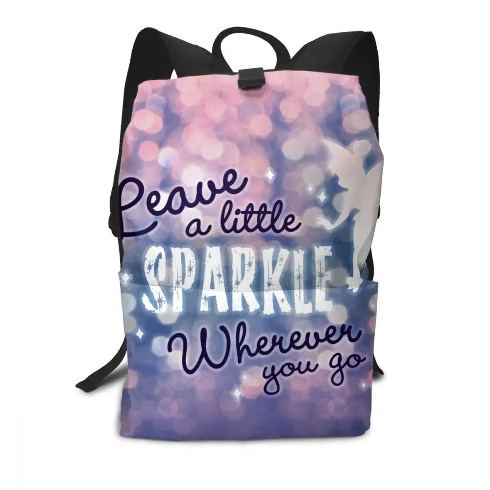 

Tinkerbell Backpack Leave A Little Sparkle Wherever You Go Backpacks Man - Woman High quality Bag Shopping Teen Pattern Bags