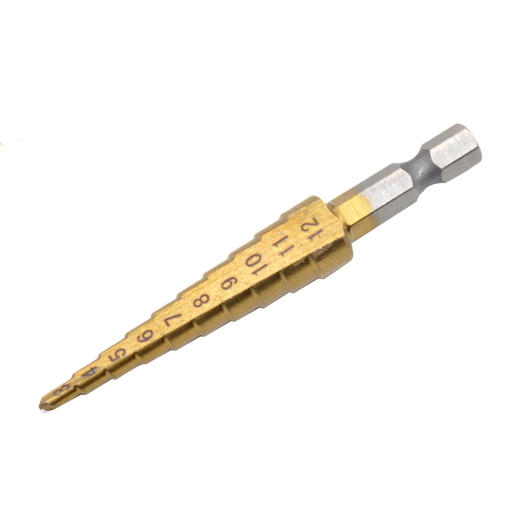 Hot Sale 1pcs/lot Titanium Step Drill Bits 312 Drill Hss Power Tools