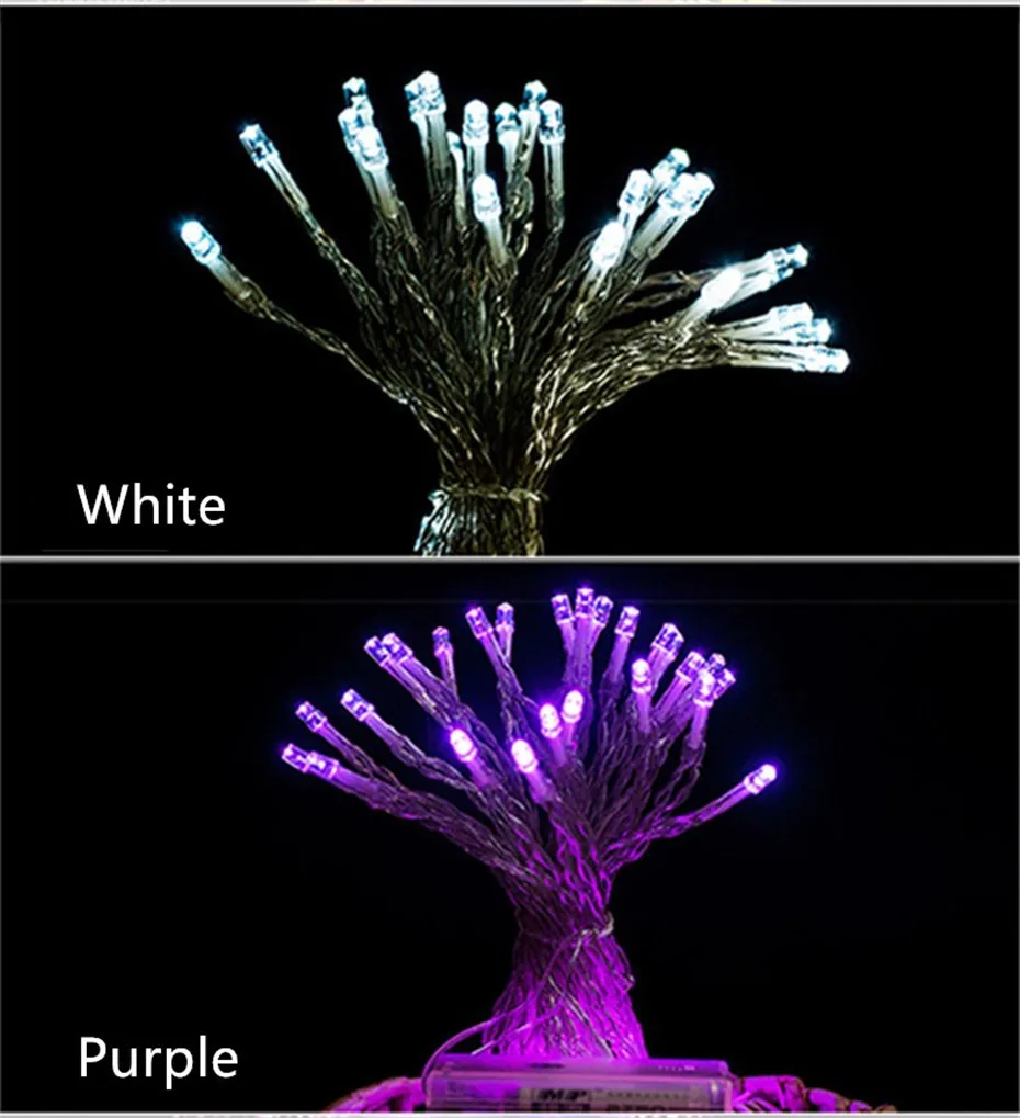 Светодиодный гирлянды Батарея приведенный в действие 3/4/5M домашнего украшения для вечеринок и свадебных церемоний Новогодние ёлки вечерние праздничное освещение DIY настенные светильники