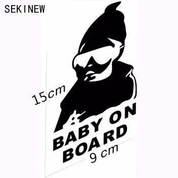

Fashion Lovely Baby On Board Warning Decal Reflective Waterproof Car Window Vinyl Stickers Color Black White