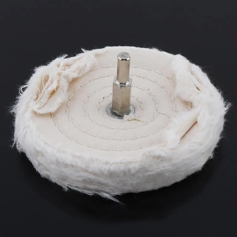 4 дюйма Т-образная белая ткань полировка колеса Зеркальная Полировка буфера ватный диск для полировки поверхности/шлифования