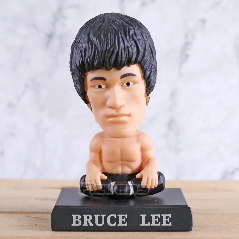 

Bruce Lee Q Version Bobble Head Doll PVC Figure Collectible Model Toy