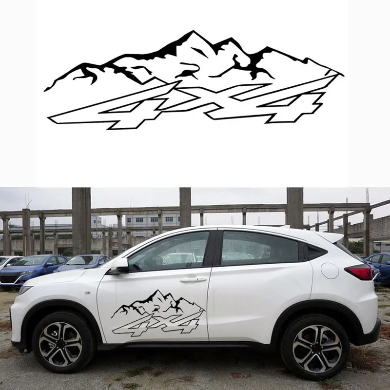 Наклейка для кузова 130*40 см, автомобильная горная 4x4 внедорожная дверь, автомобиль, грузовик, задний декор, самоклеющаяся
