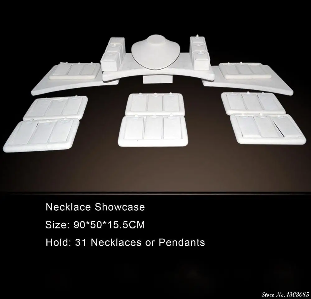 Модный дизайн бежевый бархат ювелирные изделия дисплей для 31 Pecs Ожерелье