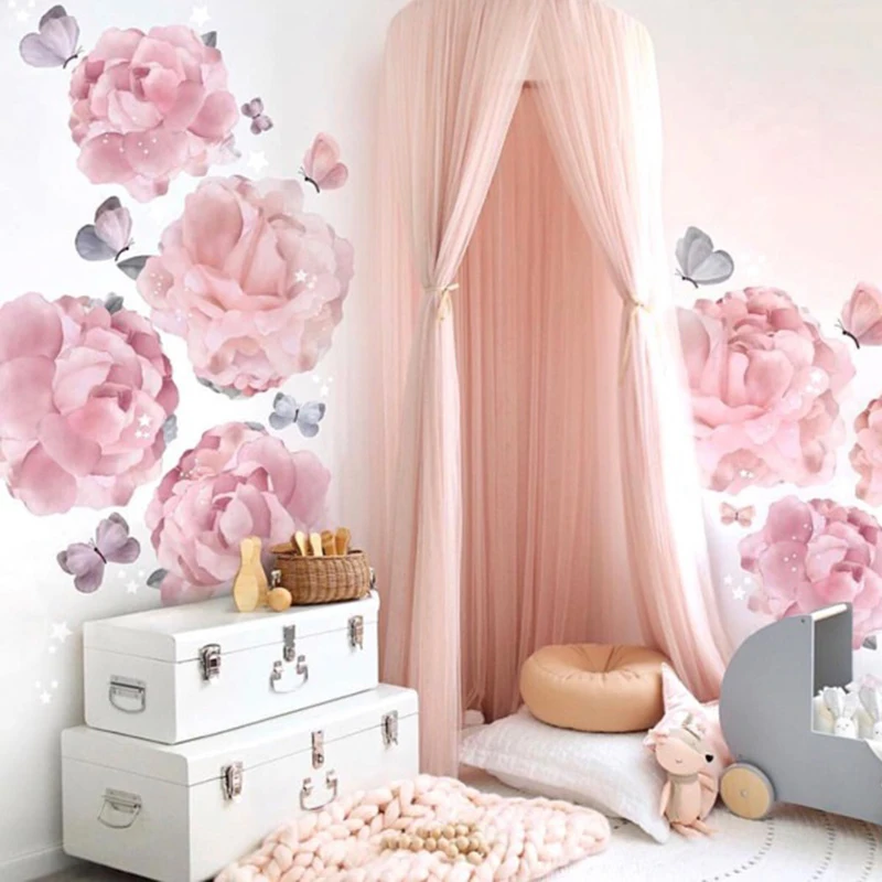  Beautiful Baby Room Decor Wall Fantasy Hanging Mantle Nets Tents Kids Bedroom Decorations Photograp - 33010612273