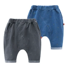 Штаны-шаровары для маленьких мальчиков; лето г.; детские джинсы; шорты для малышей; Новое поступление; повседневные детские джинсовые шорты