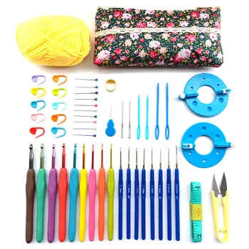 

Crochet Hook Needle Set Beginner's Guide To Knitting Wool Needle Egg Pocket Doll Baby Shoes Hats Hook Needles DIY Sewing Tools