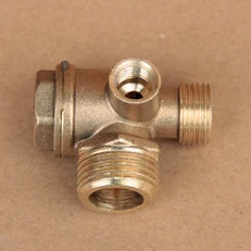 Air Compressor Check Valve 90 Degree Male Threaded Brass 1//8/" x 1//4/" x 3//8/"