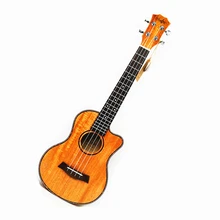 23 inch Mahogany 4 String Ukelele concert Missing Angle Ukulele Hawaiian Guitar Music Instrument Electric Ukulele with Pickup EQ