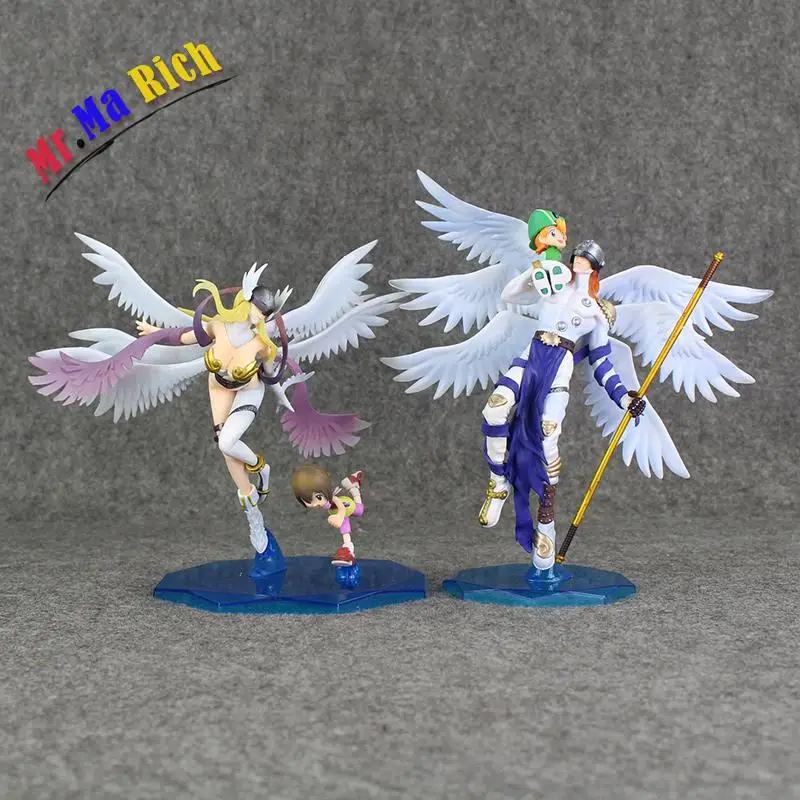 Куклы из ПВХ Digimon Angemon Angewomon Figura Takaishi Takeru Yagami Hikari Giocattolo модель 22 24 см|Игровые