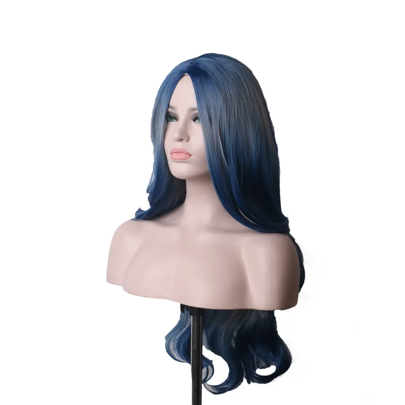 Синтетический термостойкий серый парик Голубой с эффектом омбре длинные волнистые косплей парики для женщин