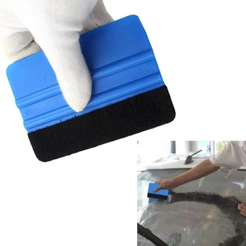 

Windows Glass Cleaning Brush Durable Felt Wrapping Scraper Squeegee Tool for Car Window Film Clean Tool #0530
