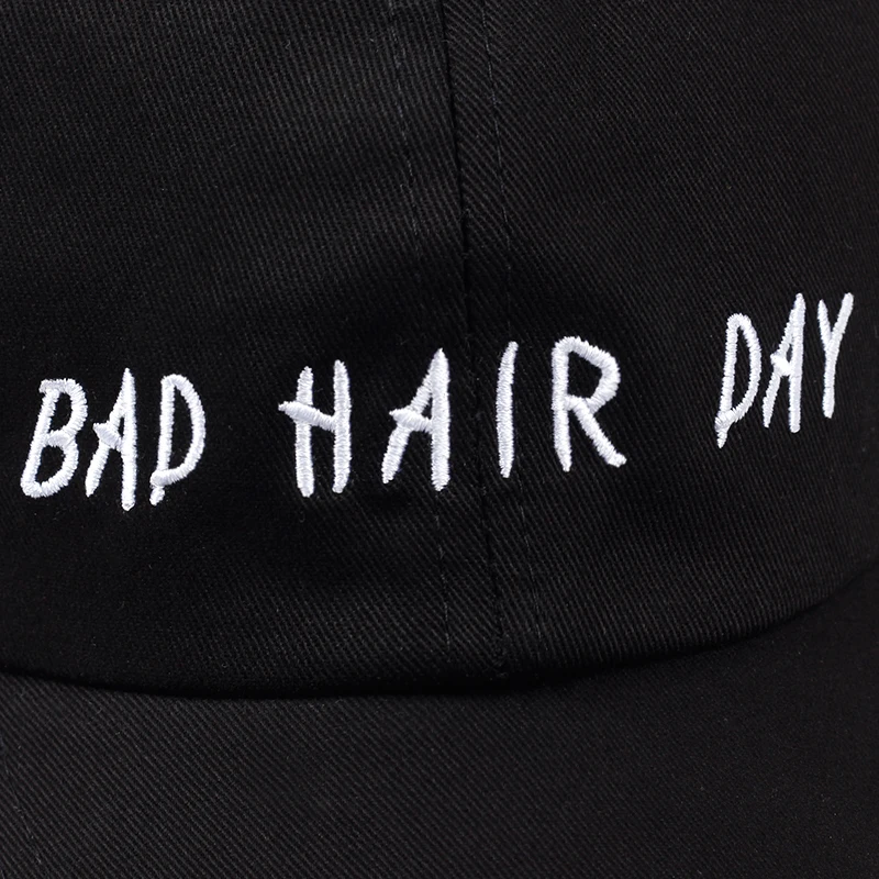Новинка 2018 хлопковая бейсболка s BAD HAIR DAY черная Снэпбэк Кепка мужские шапки