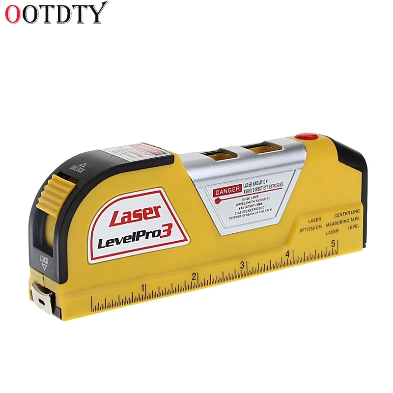 

Multipurpose Level Laser Horizon Vertical Line Tape 8FT 2 way level bubbles Level Laser Ruler Tool