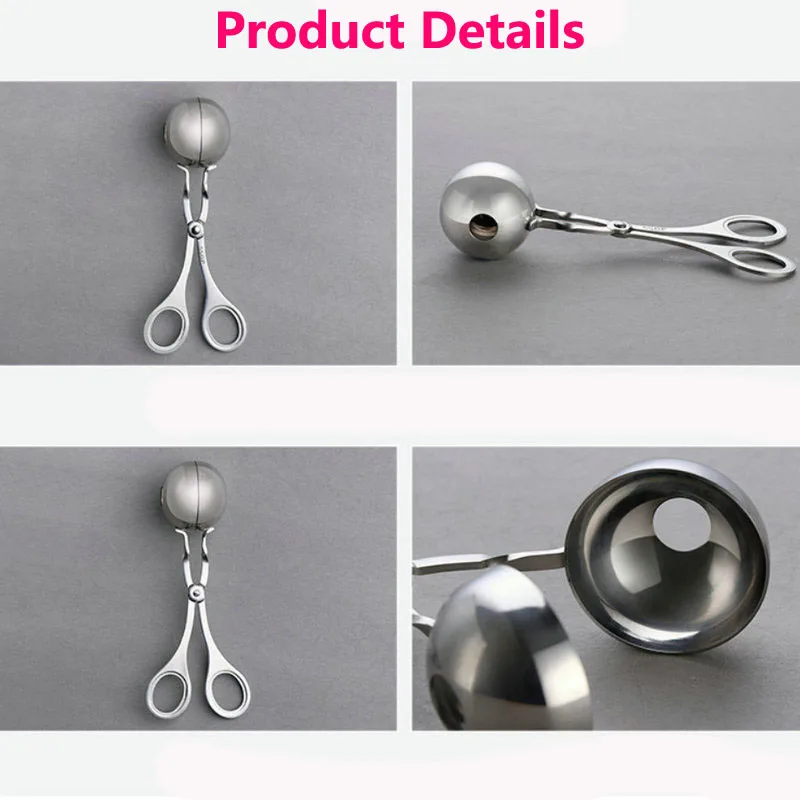 high quality Meatball Maker Stainless Steel 304 Stuffed Meatball Clip Fish Meat Rice Ball Maker Mold