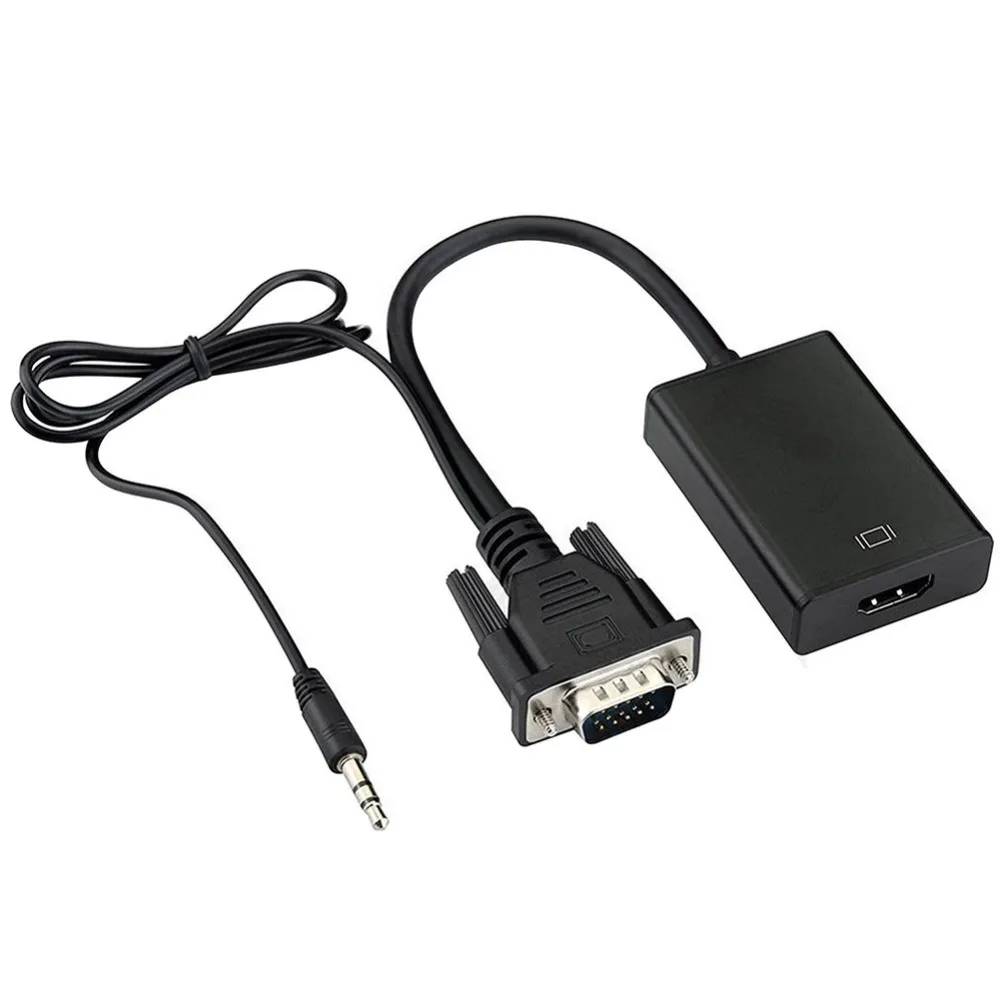 VGA мужчина к HDMI выход 1080 P HD+ Аудио ТВ AV HDTV видео кабель конвертер адаптер#278756