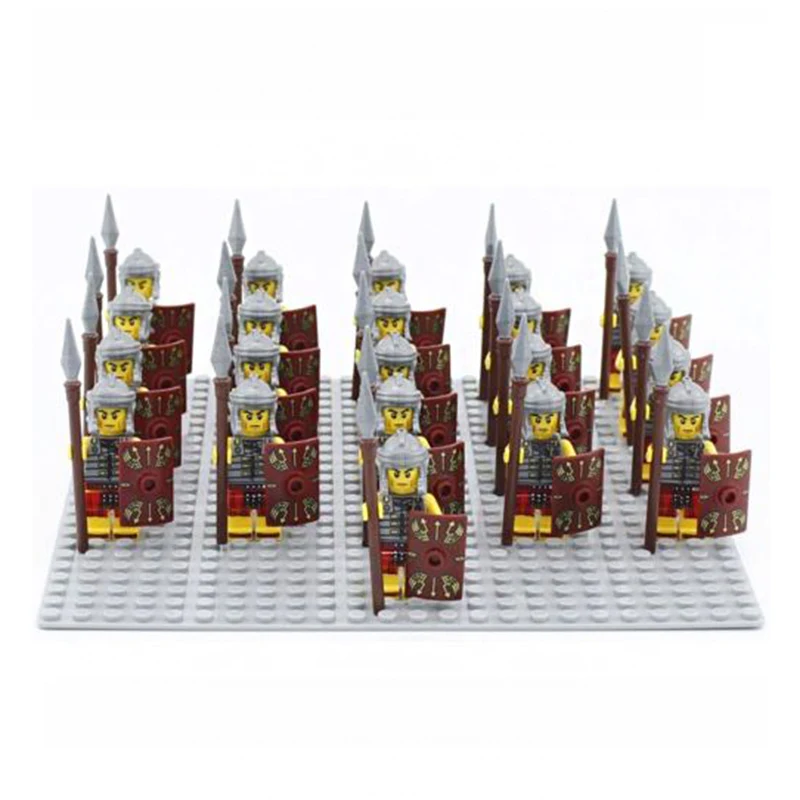Günstige 21 teile satz Römischen Militär Soldaten Mini figuren Armee Spielzeug Sammlung Kinder Geschenke