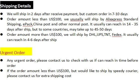 1pc Shipping and Urgent