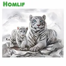 Алмазная картина eigen foto белый тигр 5D DIY алмазная живопись на заказ полный квадратный Полный Круглый Алмаз Картина Paw украшение