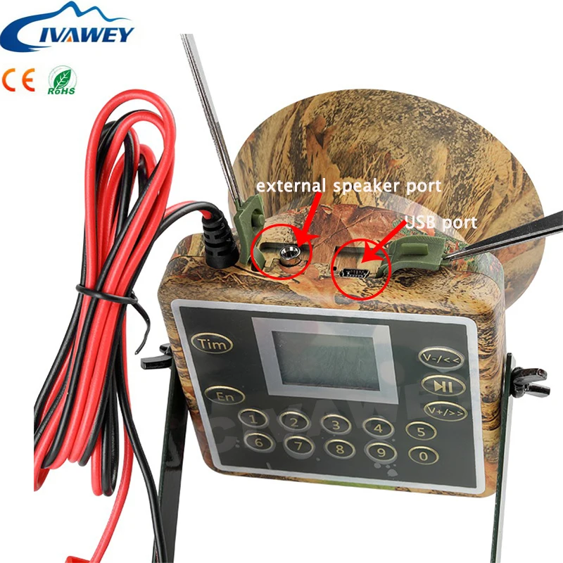 

Support Arabic Russian Italian 60W speaker Hunting Bird Sound Mp3 player goose duck Crow sounds caller hunting decoy with timer